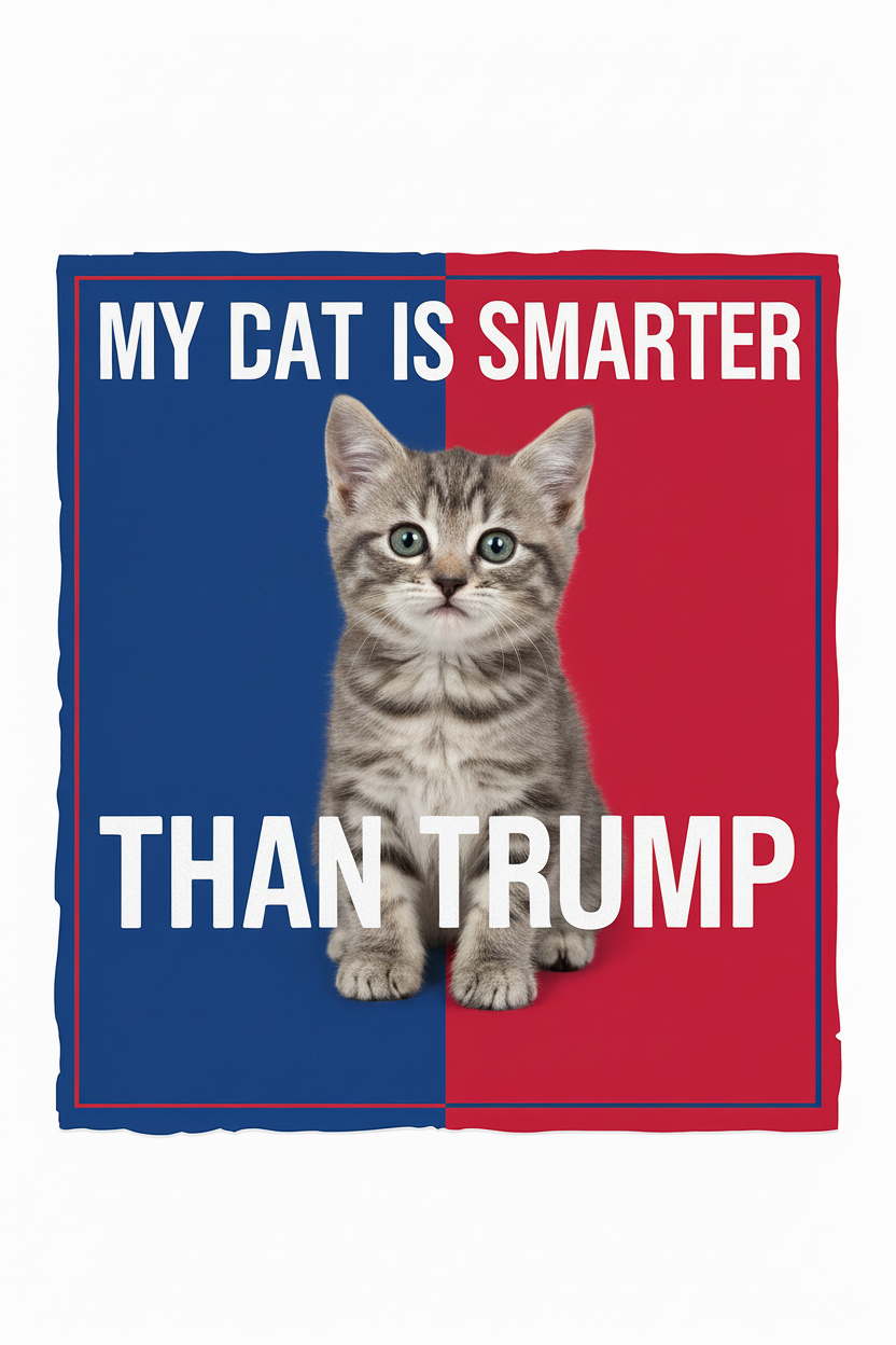 My Cat Is Smarter Than Trump — Anti-Trump Digital Political Art Download