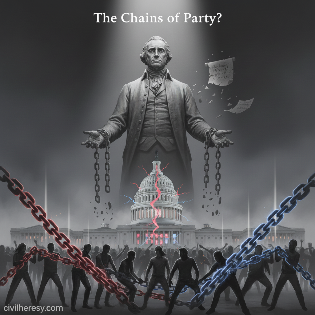 Chains of a Party – Dark Political Satire Anti-Authoritarian Digital Art Download