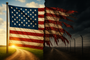 American Democracy at the Crossroads – Torn Flag Political Wall Art Digital Download