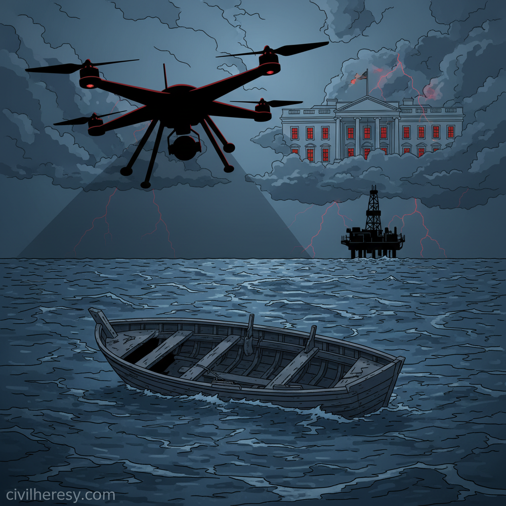 Narco-State Surveillance: Dark America Drone & Storm Political Art – Digital Download