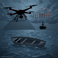 Narco-State Surveillance: Dark America Drone & Storm Political Art – Digital Download