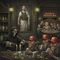 Saint Charlie and the Feast of Hypocrisy Poster – Satirical Political Wall Art