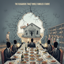 The Oligarchs Toast While Families Starve Poster – Dark Satirical Wall Art on Inequality