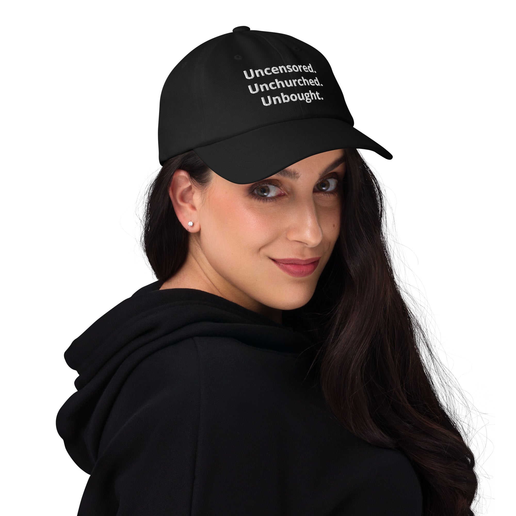 Uncensored. Unchurched. Unbought. Cap – Satirical Headwear for Rebels and Free Thinkers