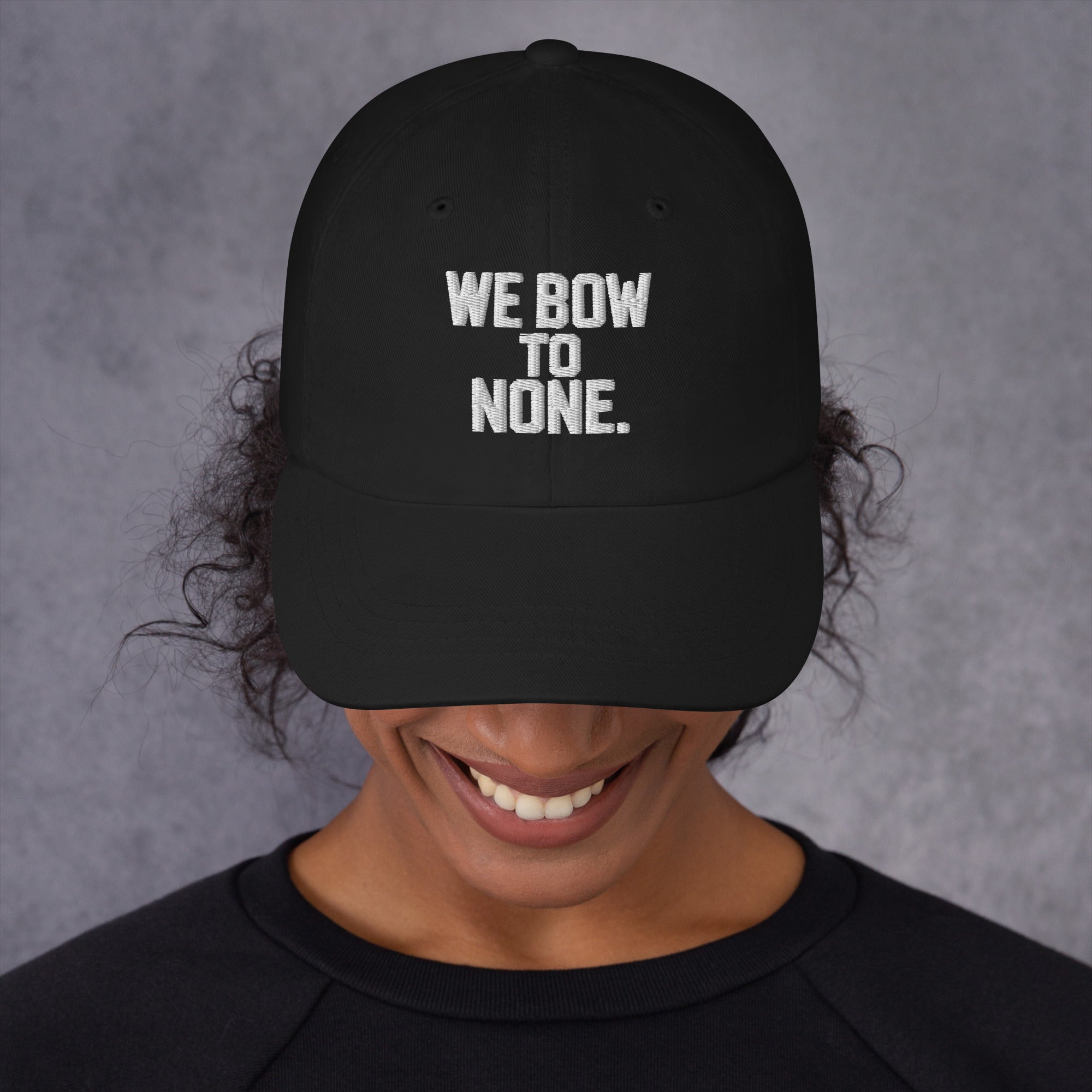 We Bow to None Cap – Rebellious Satire Hat for Free Thinkers and Rebels