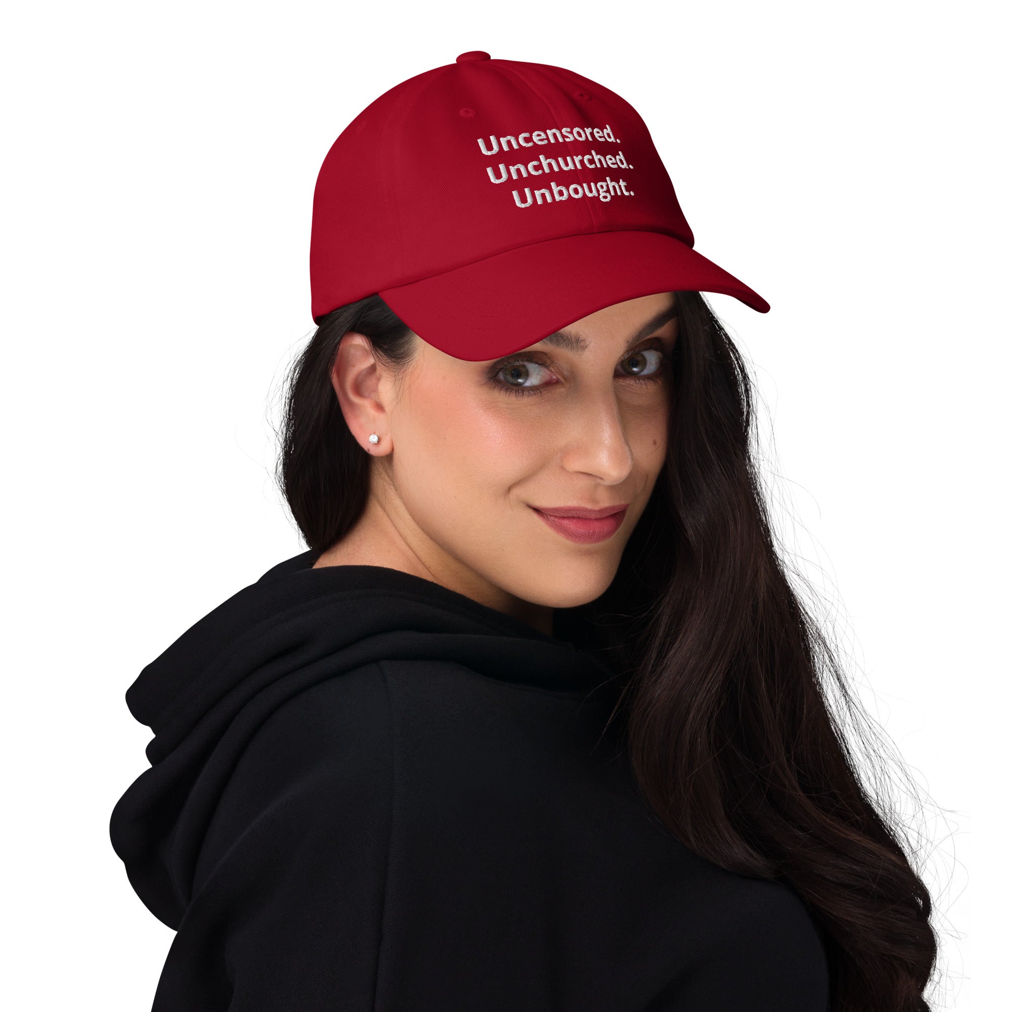 Uncensored. Unchurched. Unbought. Cap – Satirical Headwear for Rebels and Free Thinkers