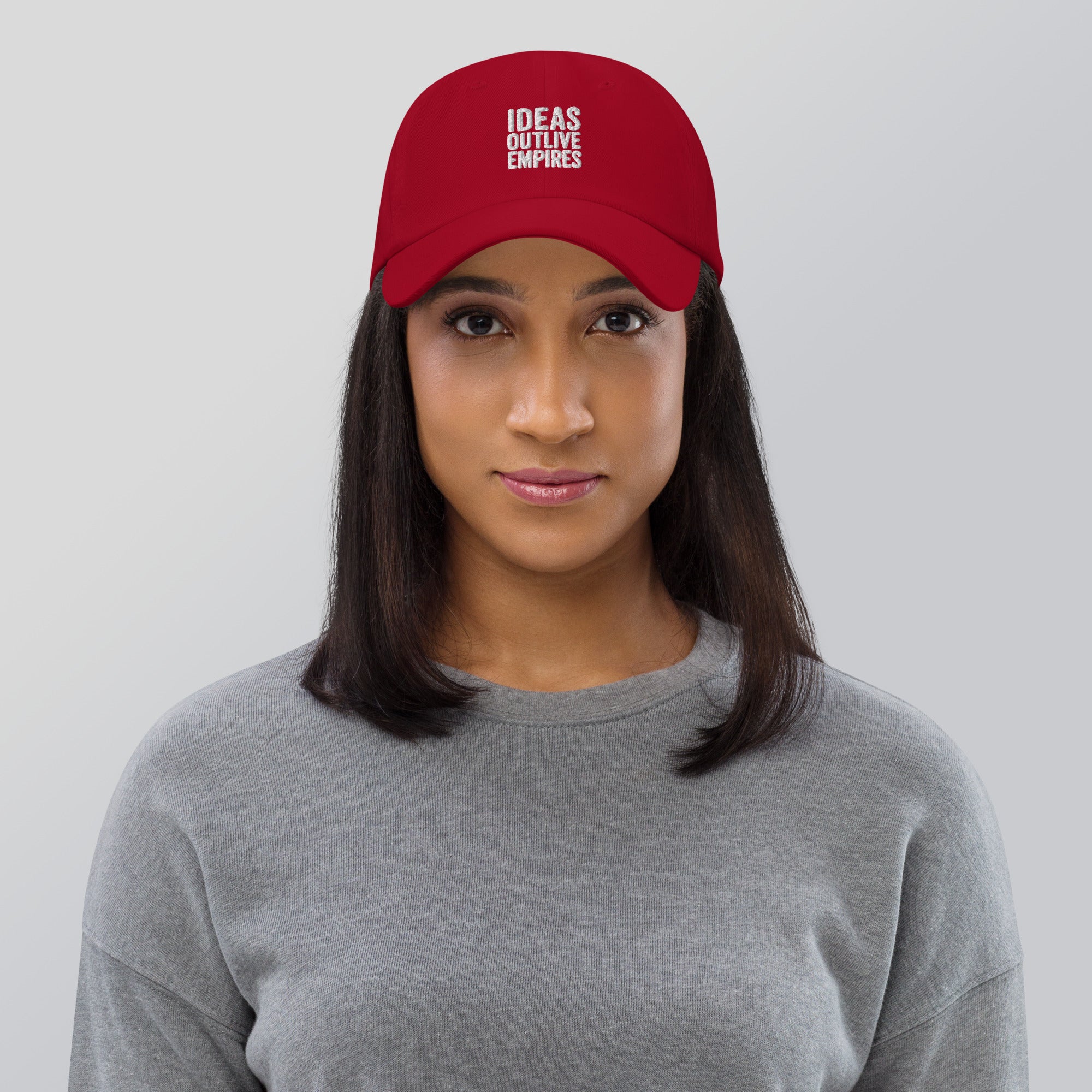 Ideas Outlive Empires Cap – Rebellious Satire Hat for Free Thinkers