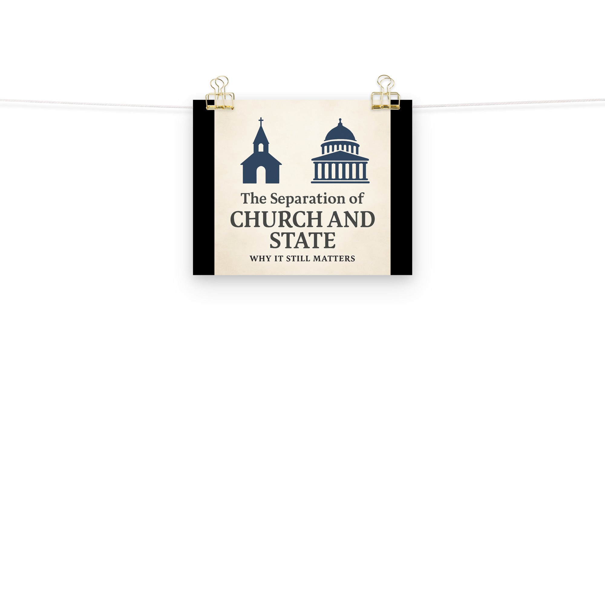 The Separation of Church and State Poster – Satirical Wall Art Defending Freedom