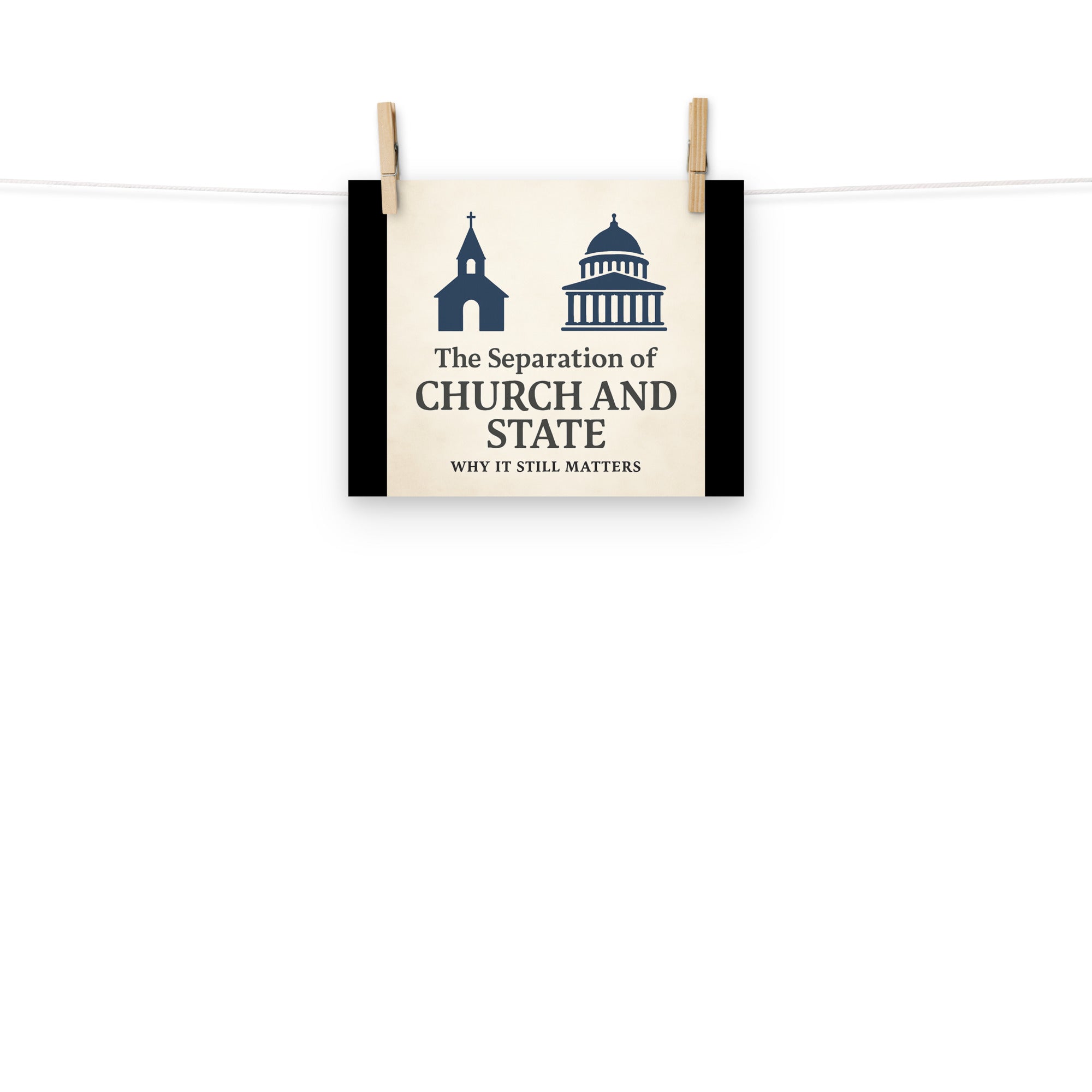 The Separation of Church and State Poster – Satirical Wall Art Defending Freedom