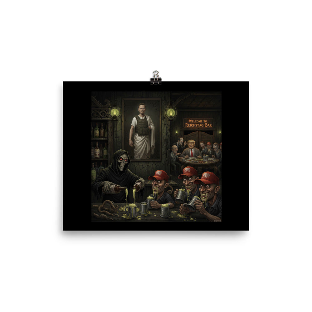 Saint Charlie and the Feast of Hypocrisy Poster – Satirical Political Wall Art