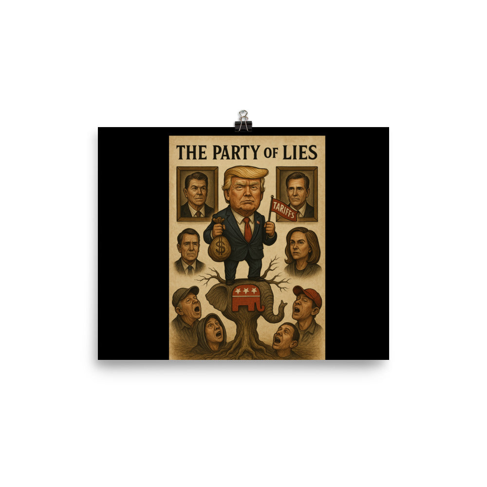 How the GOP Bankrupted Its Own Mind Poster – Satirical Political Wall Art on Party Decay