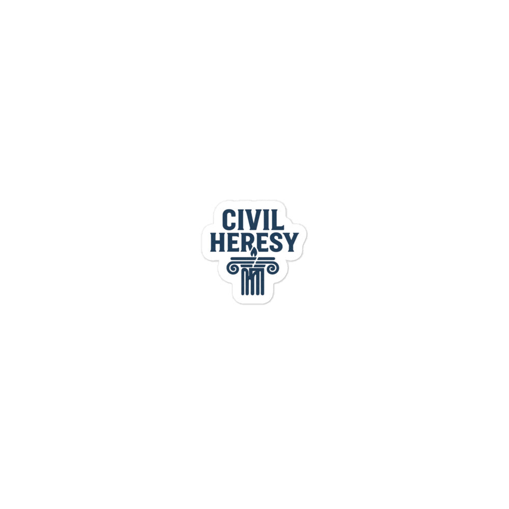 The Civil Heresy Logo Sticker in Blue - Bubble-free stickers