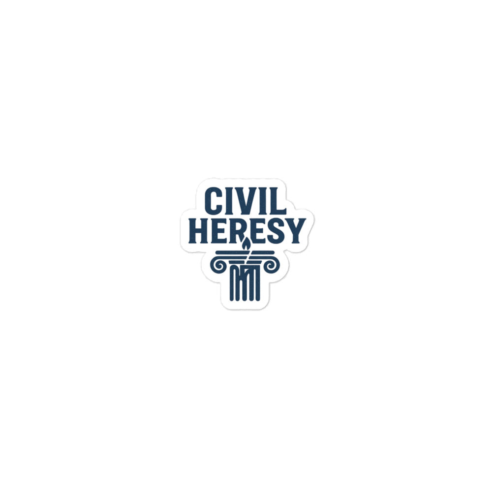The Civil Heresy Logo Sticker in Blue - Bubble-free stickers