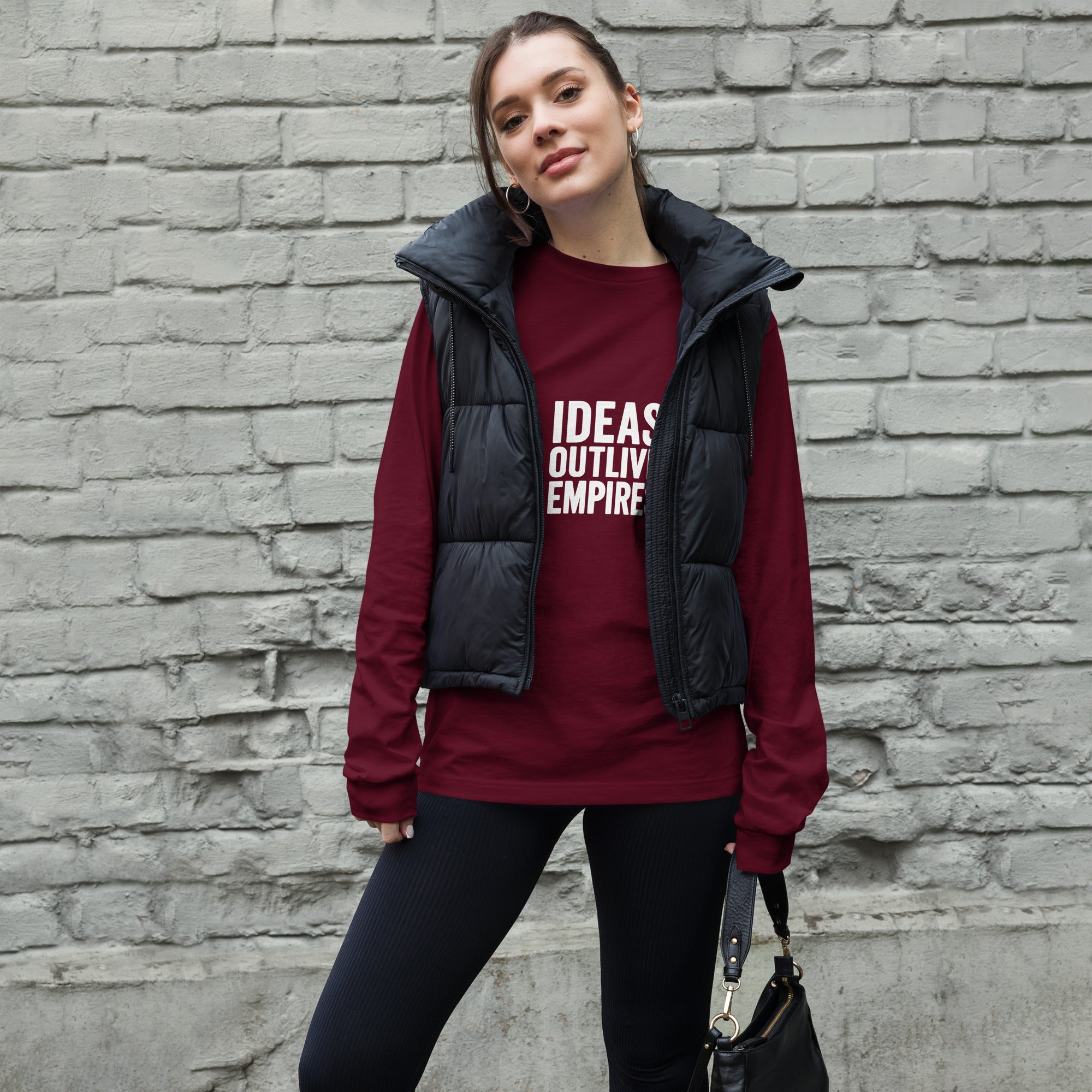 Ideas Outlive Empires Long Sleeve Shirt – Rebellious Satire Tee for Free Thinke