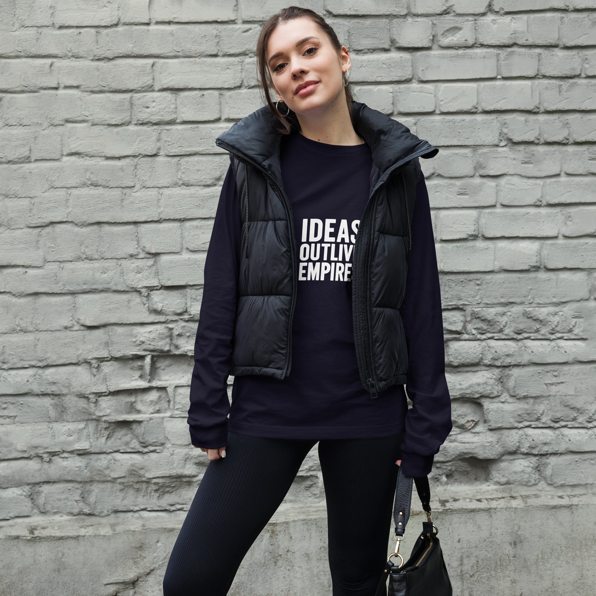Ideas Outlive Empires Long Sleeve Shirt – Rebellious Satire Tee for Free Thinke