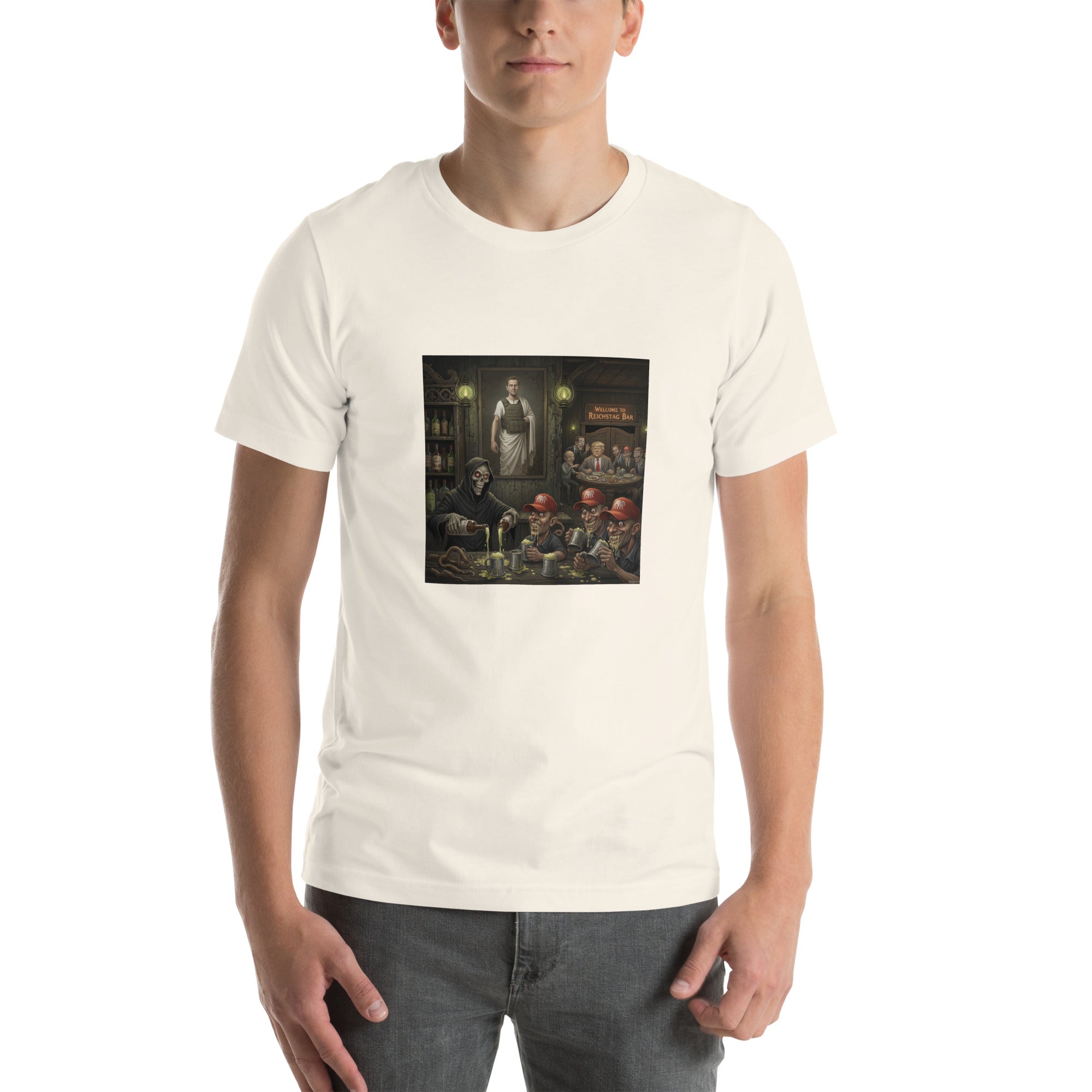 Saint Charlie and the Feast of Hypocrisy T-Shirt – Political Satire Tee by Civil Heresy